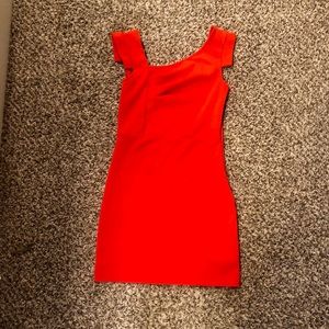 Women’s dress, bebe, gently worn, hot red